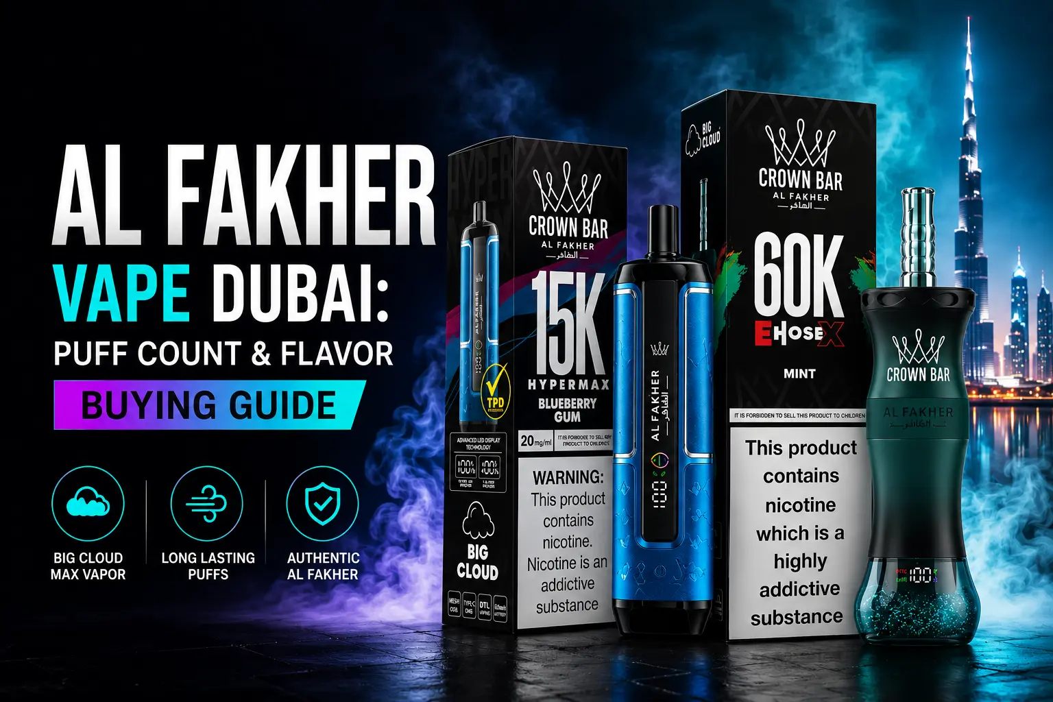 Al Fakher Vape Dubai puff count and flavor buying guide