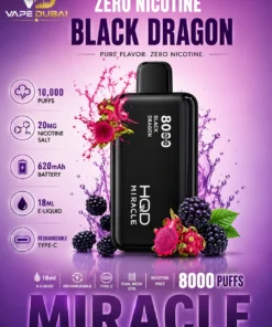HQD Miracle 8000 Puffs 0mg Zero Nicotine Disposable Vape