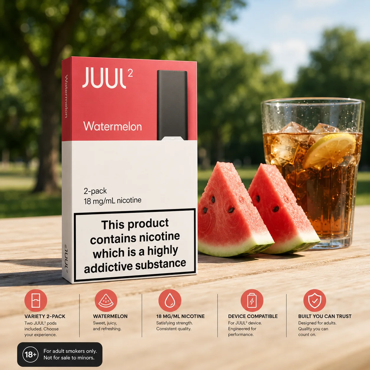 JUUL2 Watermelon Pod 18mg Dubai – Fast Vape Delivery