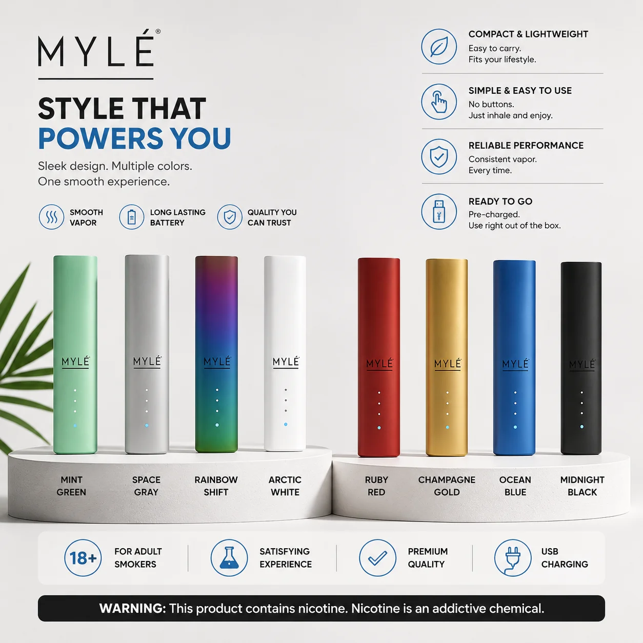 Myle V4 Device – Rechargeable Vape Dubai