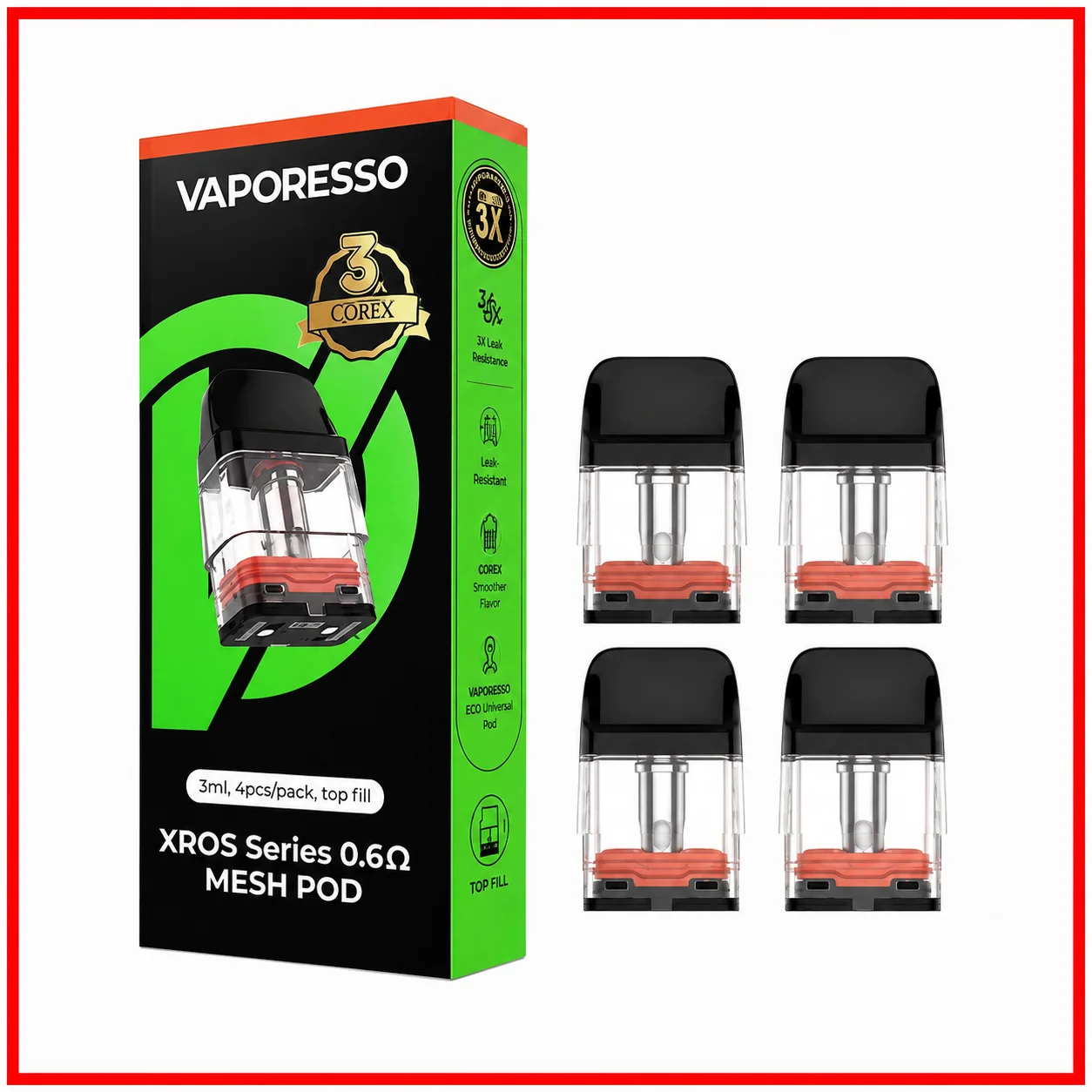 Vaporesso XROS COREX 3.0 Replacement Pods (4-Pack)
