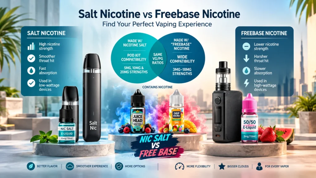 Salt Nic vs Freebase E-Liquid: Complete UAE Buying Guide