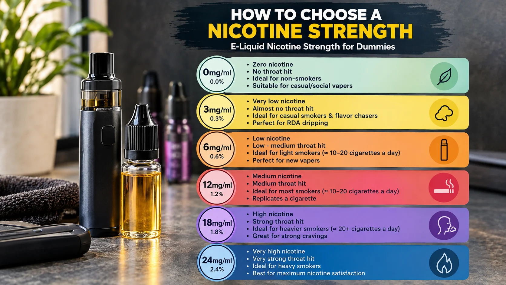Choosing the right nicotine strength for your vape device
