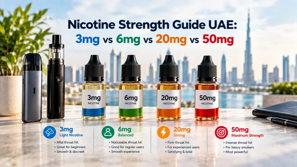 Nicotine-Strength-Guide-UAE-3mg-vs-6mg-vs-20mg-vs-50mg